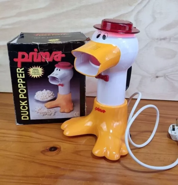 Popcorn Maker Vintage Prima Duck Popper Model PDP100 Fat-Free Popcorn Kids