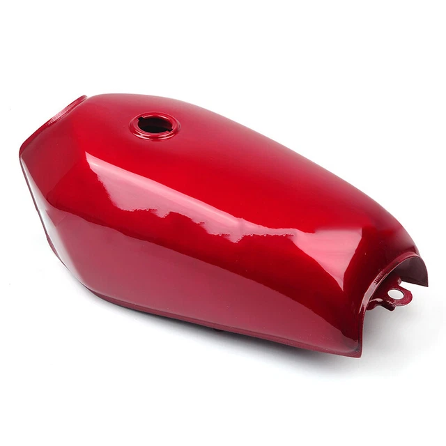 9L/2.4 Gallon Motorcycle Universal Cafe Racer Vintage Fuel Gas Tank Cap Red