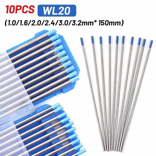 Advanced Confezione da 10 elettrodi per saldatura asta tungsteno TIG blu 3/32 x 7 (WL20)