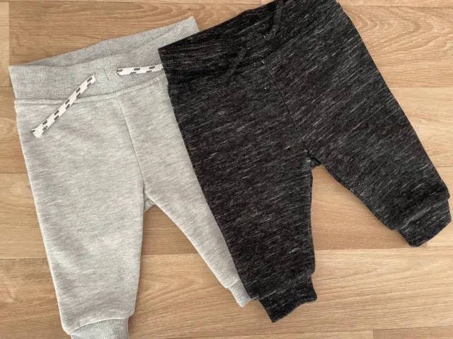Baby Boy 3-6 months Primark Set of 2 Pairs Grey Joggers Trousers