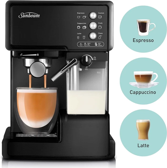 SUNBEAM EM5000K CAFÉ Barista Manual Auto Milk System Coffee Machine