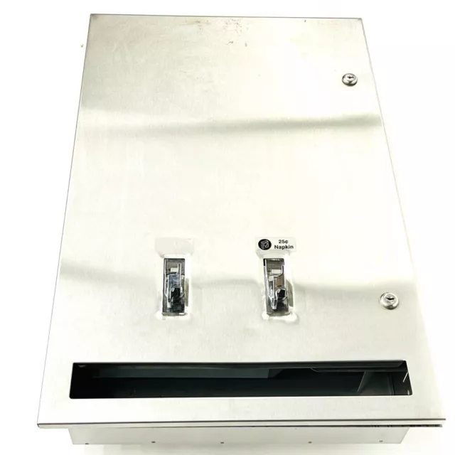 American Specialties 04684 Dual Napkin or Tampon Vendor, 25 Cent Recessed