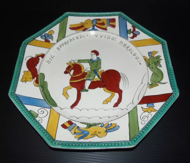 *ASSIETTE CERAMIQUE marquée BAYEUX au dos dans le goût geo MARTEL  COLLECTION