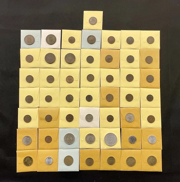 1800 1967 Austria Groschen Heller Kreuzer Kronen Schilling Coin Lot Of 50 Coins