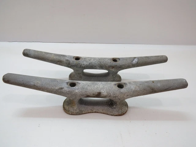 Pair 12 inch Wilcox Crittenden Cast Iron Boat Dock Cleats Door Handles (D4C611B) 5