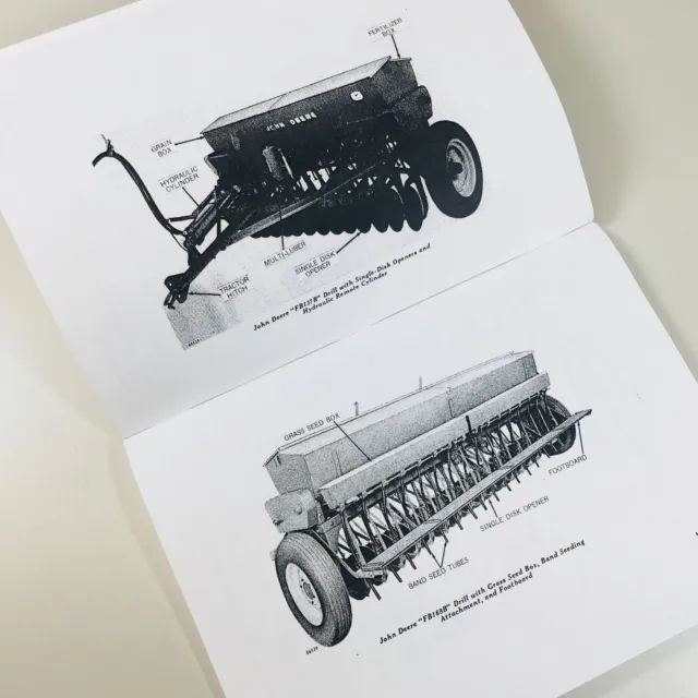 Operators Parts Manuals For John Deere Fb-B Fb117B Fertilizer Grain Drill Owner 3