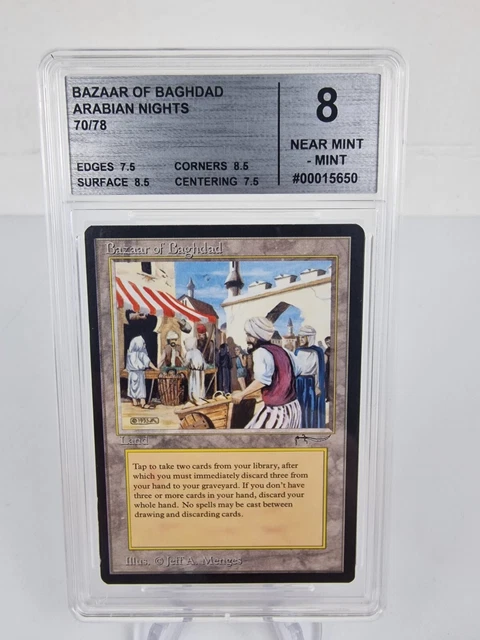 Magic The Gathering BAZAAR OF BAGHDAD Arabian Nm - Mint 8 Degree Psa BGS MTG 