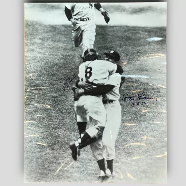 New York Yankees Yogi Berra-Don Larsen Signed 16x20 Photo Autograph 100% Real VG