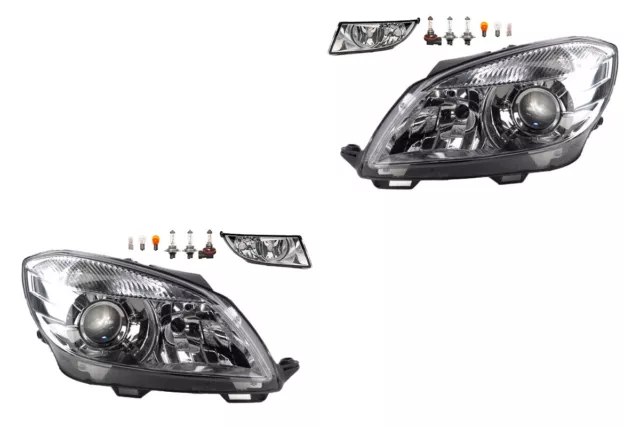 Kit de Faros Halógeno Compatible Con Skoda Fabia 54 04 / 10-12/14 H7 Niebla Lif