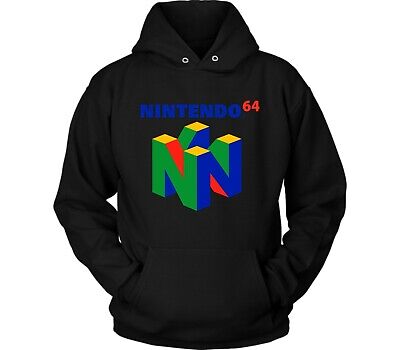 Nintendo / N64 Retro Console Logo 90s Video Games/ Gamer Gaming Novelty Hoody