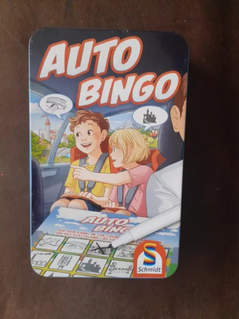 Schmidt Spiele - 51434 - Auto Bingo - Spiel Metalldose Autofahrt Urlaub