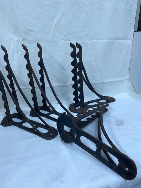 4 Antique Cast Iron Tool/ Tack Hangers-Stable, Barn, Store