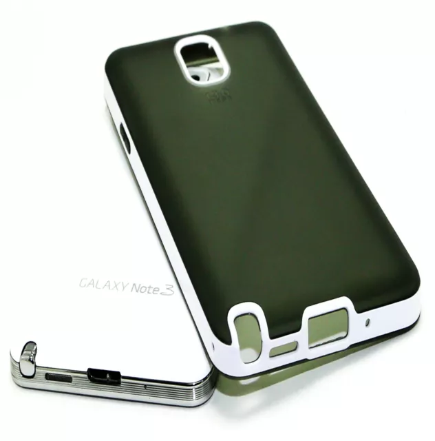 Black UltraThin TPU Soft Rubber PC Bumper Case Cover For Samsung Galaxy Note3  3