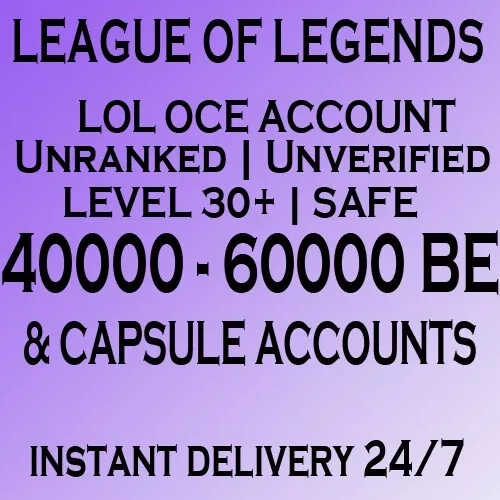 Buy League of Legends Account 40.000 BE EUW server (PC) - League