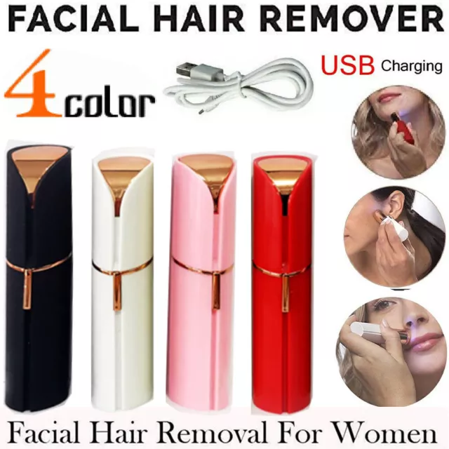 Flawless Facial Hair Remover, USB Rechargeable,18k Gold plated Results Like JML