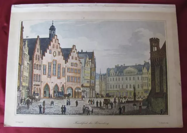 19C. Antique German Color Lithography Litho Prints Picture Album