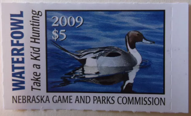 US Stamp State Revenue Duck Stamp Nebraska 2009 #9  Cat $10.00 MNH