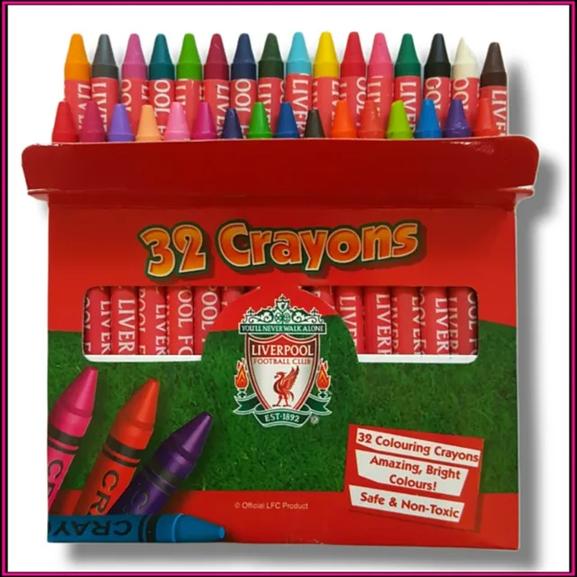 Liverpool Football Club Official FC Merchandise 32 PC Crayons BIRTHDAY GIFT IDEA