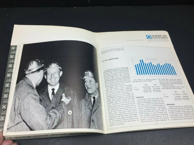 Vintage 1966 Annual Report AMERICAN STANDARD Plumbing Heating Air Conditioning