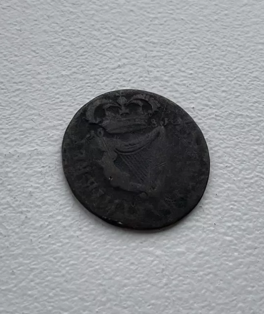 1680 King Charles Ii Ireland Half Penny Coin