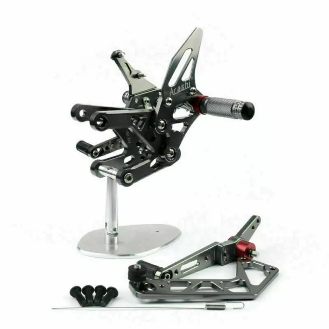 CNC Racing Footrest Rearsets Rear Set Foot pegs For Yamaha YZF R1 2015 Gray T9