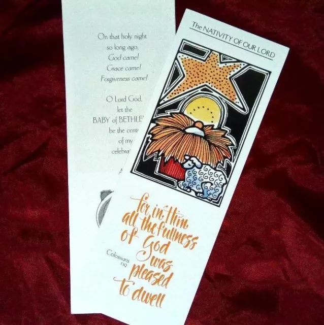 Christmas Holy Card Holy Family Nativity Jesus Mary Joseph etc BOOKMARK #10