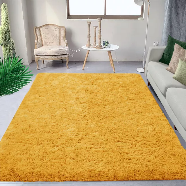 Flauschige Teppiche rutschfester zottiger Teppich Wohnzimmer Schlafzimmer superweicher Teppich Fußmatte 3