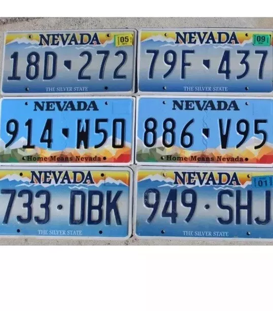 nevada license plate Lot Of 6