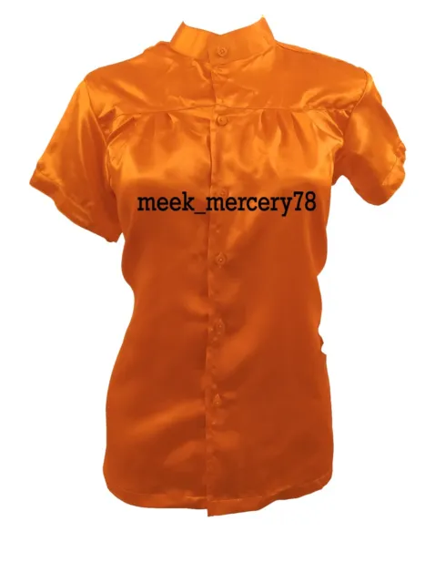 Abbigliamento Casual Nuovo Arancione Ufficio Elegante Manica Corta Rotondo Collo