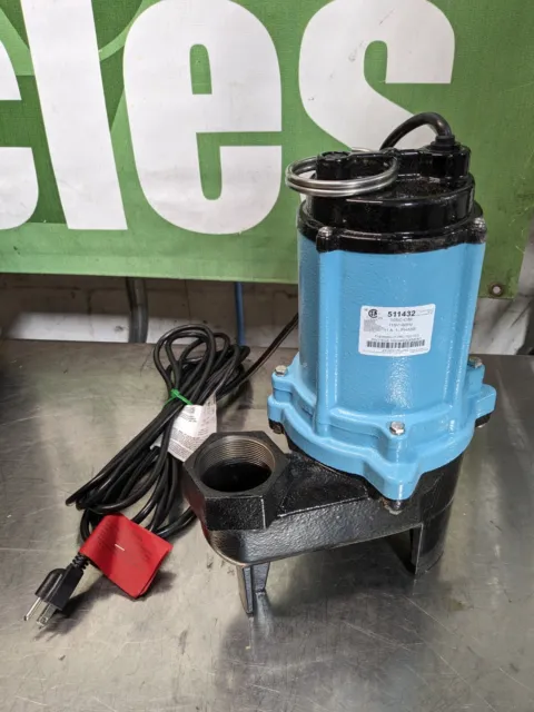 Little Giant Cast Iron Sewage Pump 120 GPM 1/2 HP 115v 11 Amp 20 Ft Cord 511432