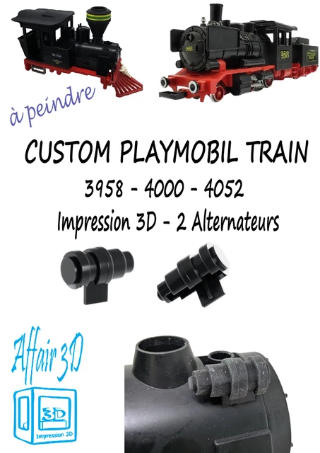 CUSTOM COMPATIBLE PLAYMOBIL train 3D 3958 4000 4052 - Main Image