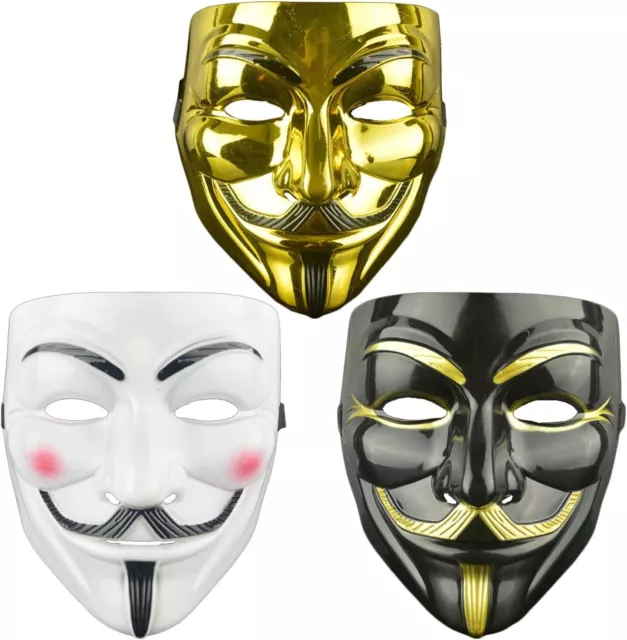 Unisex V for Vendetta Guy Masquerade Anonymous Hacker Halloween Face Mask
