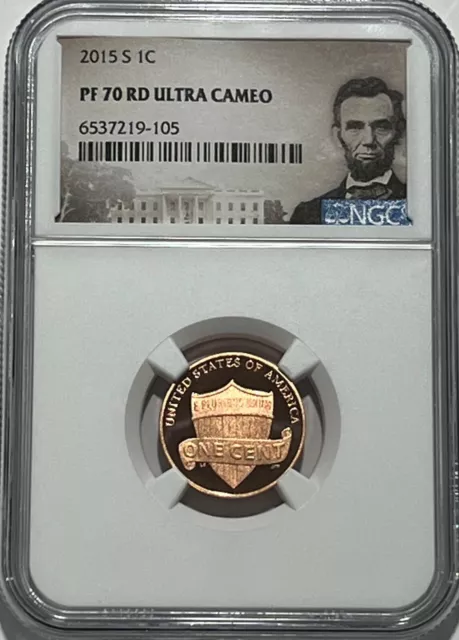 2015 S Ngc Pf70 Rd Ultra Cameo Proof Lincoln Penny Shield One Cent 1C Portrait