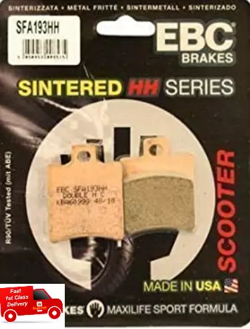 Fits Yamaha YN 50 Neos 1997 to 2020 EBC Sintered FRONT Disc Brake Pads SFA193HH