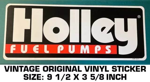 Holley Fuel Pumps Vintage Original Vinyl Sticker Decal - Drag Racing - Nhra