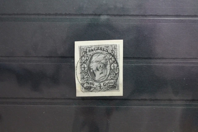 Altdeutschland Sachsen 8 gestempelt mit Nummernstempel #SQ554