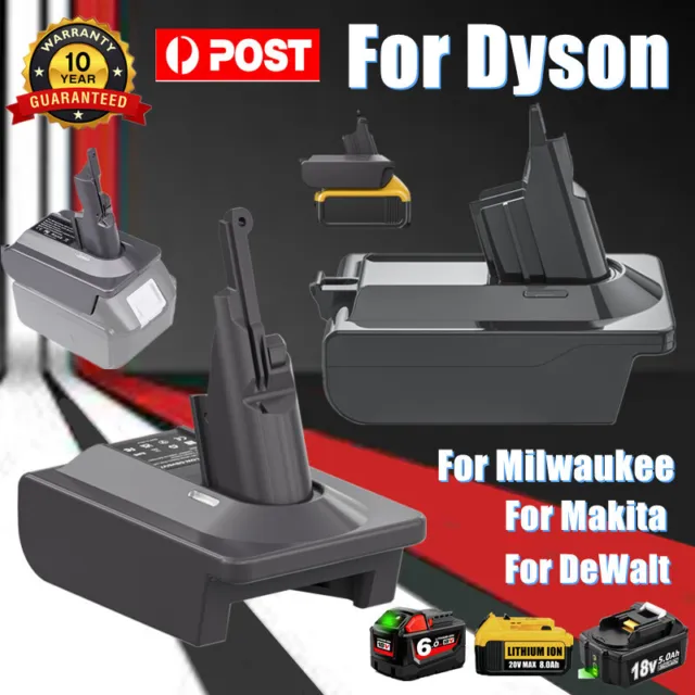 FOR MAKITA MILWAUKEE DeWalt Ryobi to Dyson V6 V7 V8 SV10 SV11 Battery  Adapter AU $27.89 - PicClick AU