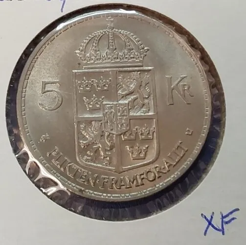 1972 DENMARK 5 KRONER - Excellent Collectible Coin - FREE SHIP - Bin #335