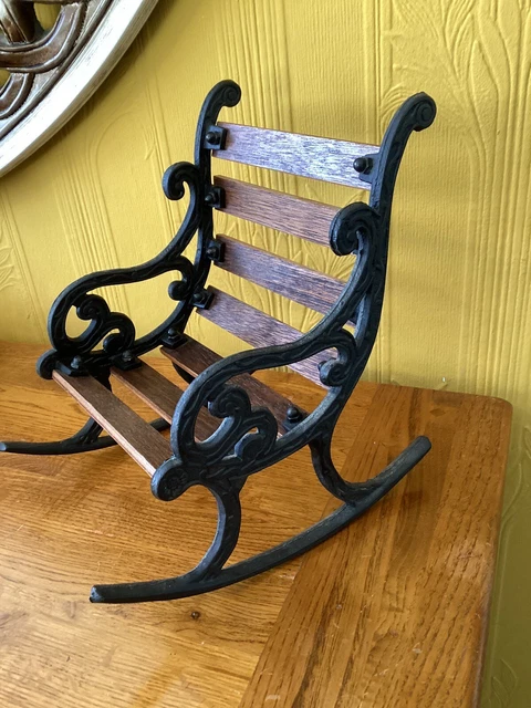 CAST IRON BENCH Chair Seat For Display Teddy Or Dolls £23.00 - PicClick UK
