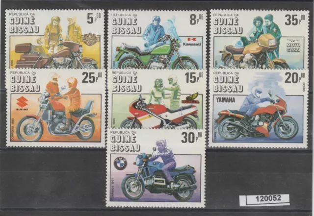 1985 Guine' Bissau  100° Moto 7 Val. Mnh Mf120052