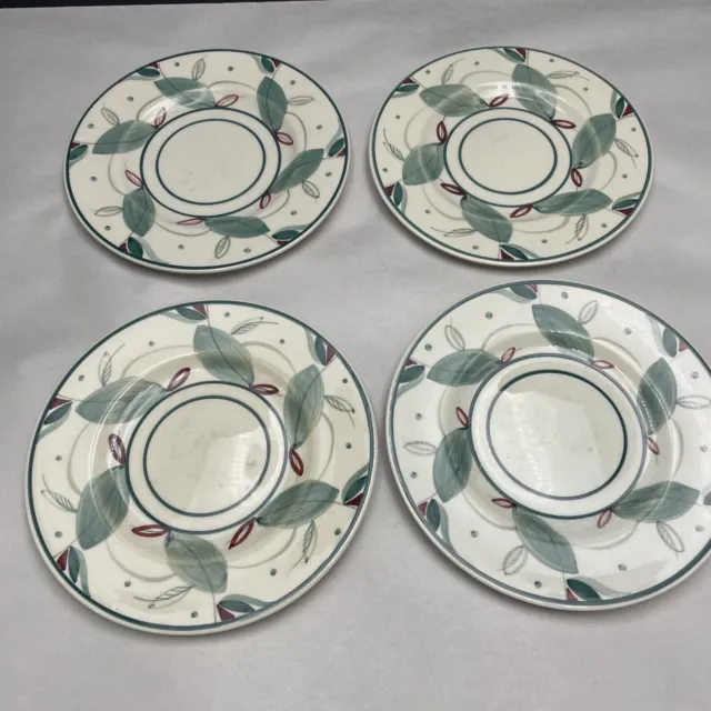 Set (4) Susie Cooper Crown Works Burslem England 6.25” Bread Plates