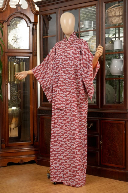 Dear Vanilla Japanese Silk Kimono Women's Robe Gown Authentic Japan Made Vintage