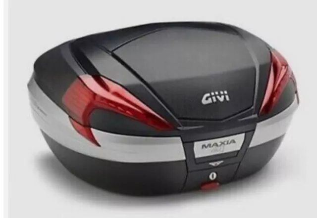 Bauletto Givi V56Nn Maxia4 Catadiottri Rossi Cover Nera E Inserto Carbon Look