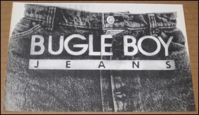 1990 Bugle Boy Jeans Print Ad Clipping Advertisement Vintage 8" x 5.25"