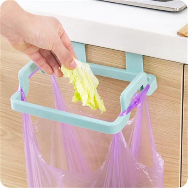 Trash Rack Storage Garbage Bag Holder Cupboard Door Back Kitchen OrgnizerB J EL