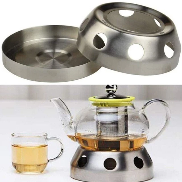 HEATING TEAWARE ROUND Stainless Steel Teapot Warmer Base Heater Teapot