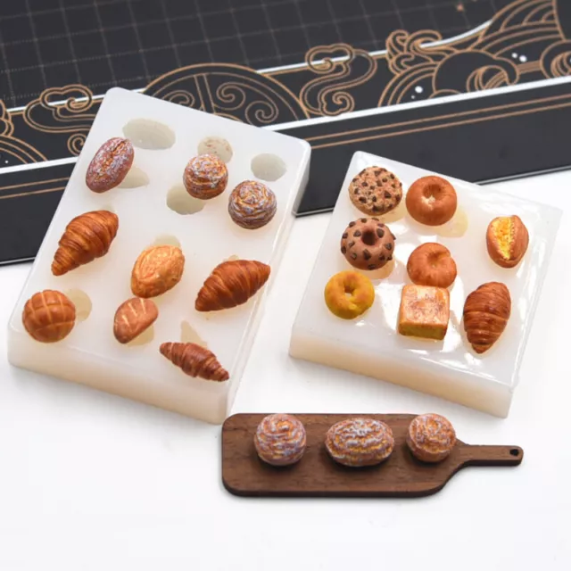 1:12 Scale Dolls House Miniatures Bread Biscuit Mini Food Silicone Mold Kitchen