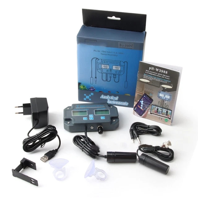 6 in 1 Digital WiFi PH EC  Temp Meter Water Quality Tester Tuya APP Control