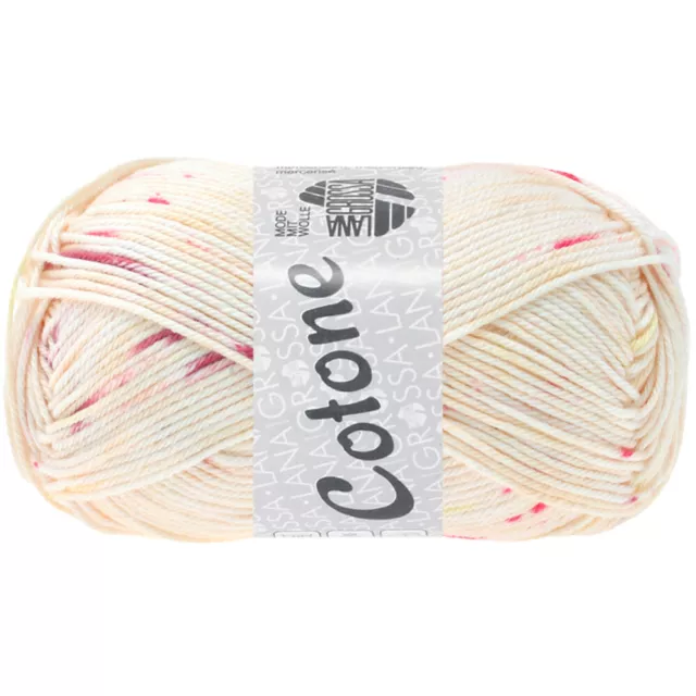 Wolle Kreativ! Lana Grossa - Cotone Baby Print - Fb. 415 pfirsich pink creme 50g