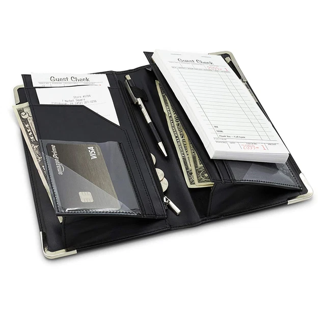 Brinero Premium Server Book, Newly Improved Magnetic Bulk Pockets for 2022, 2 Pe